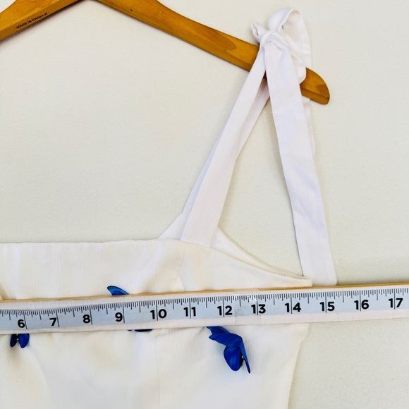 Dress The Population Monica Sleeveless Tiered Dress Silk White XXS Fairy Luxury - Picture 8 of 13